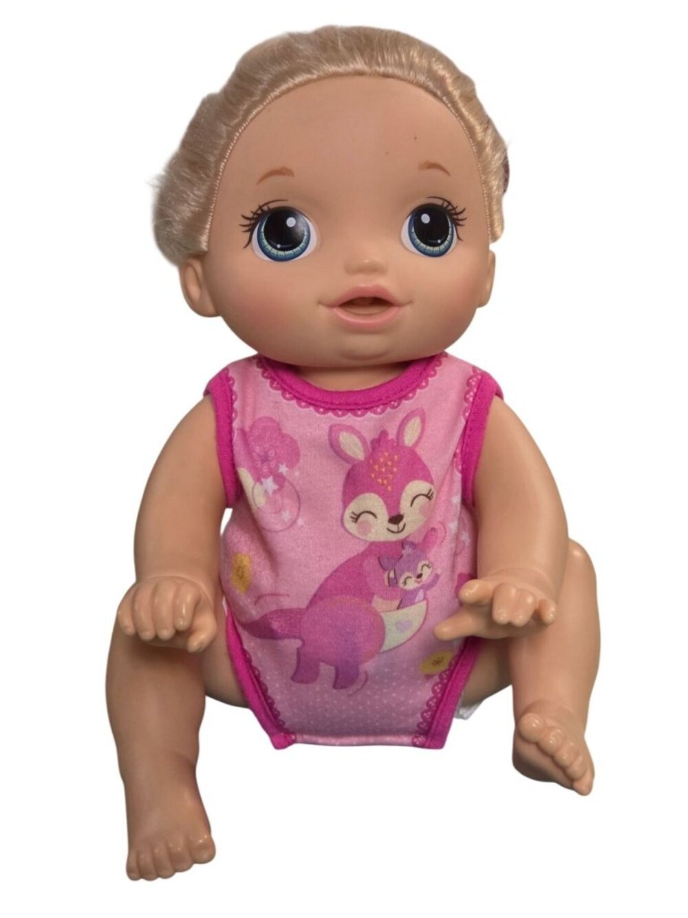 Baby Alive Baby Go Bye Bye Blonde 12" Crawling Talking Doll C2688 Works
